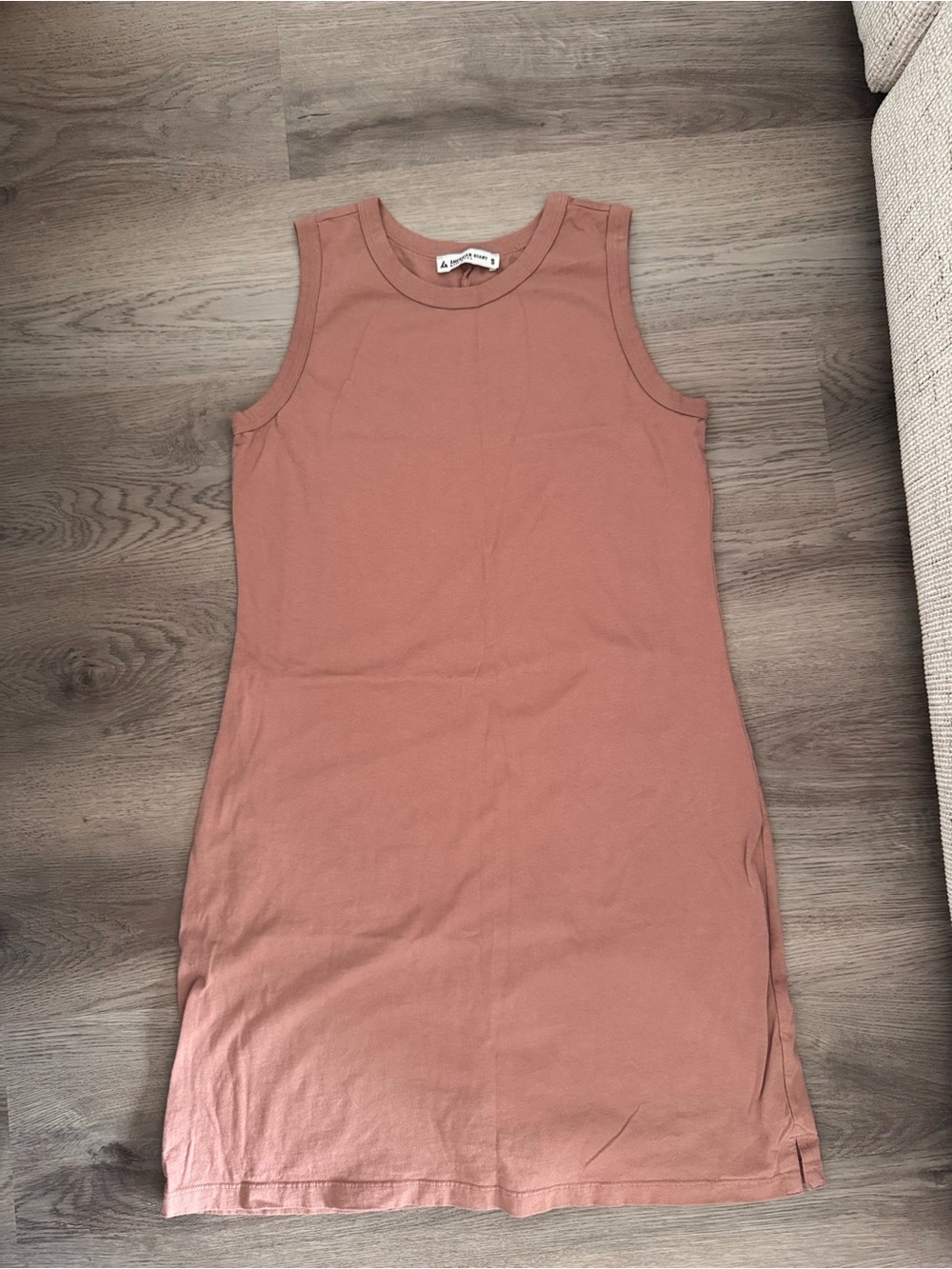 American Giant Muscle Tee dress in mauve